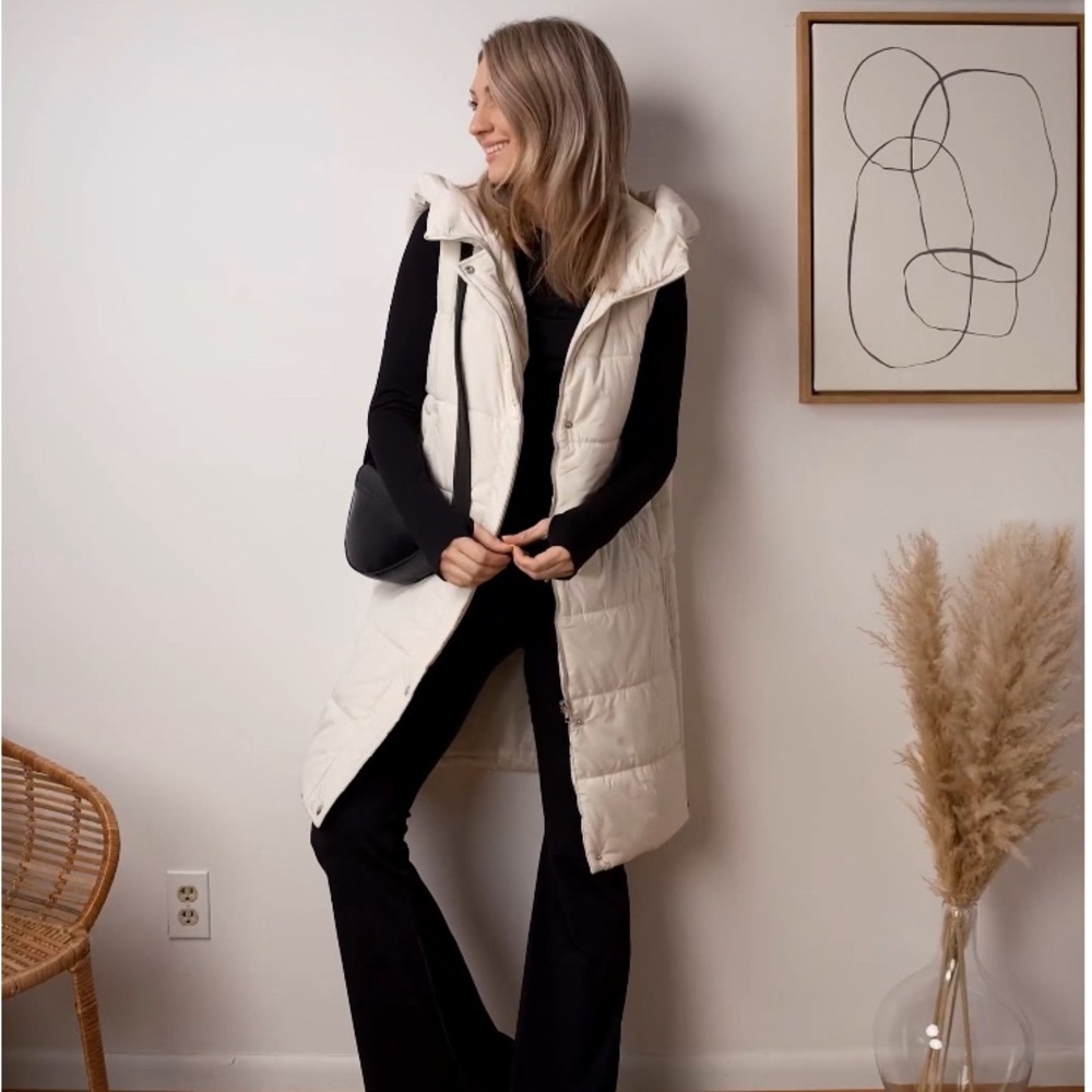 Long puffer vest